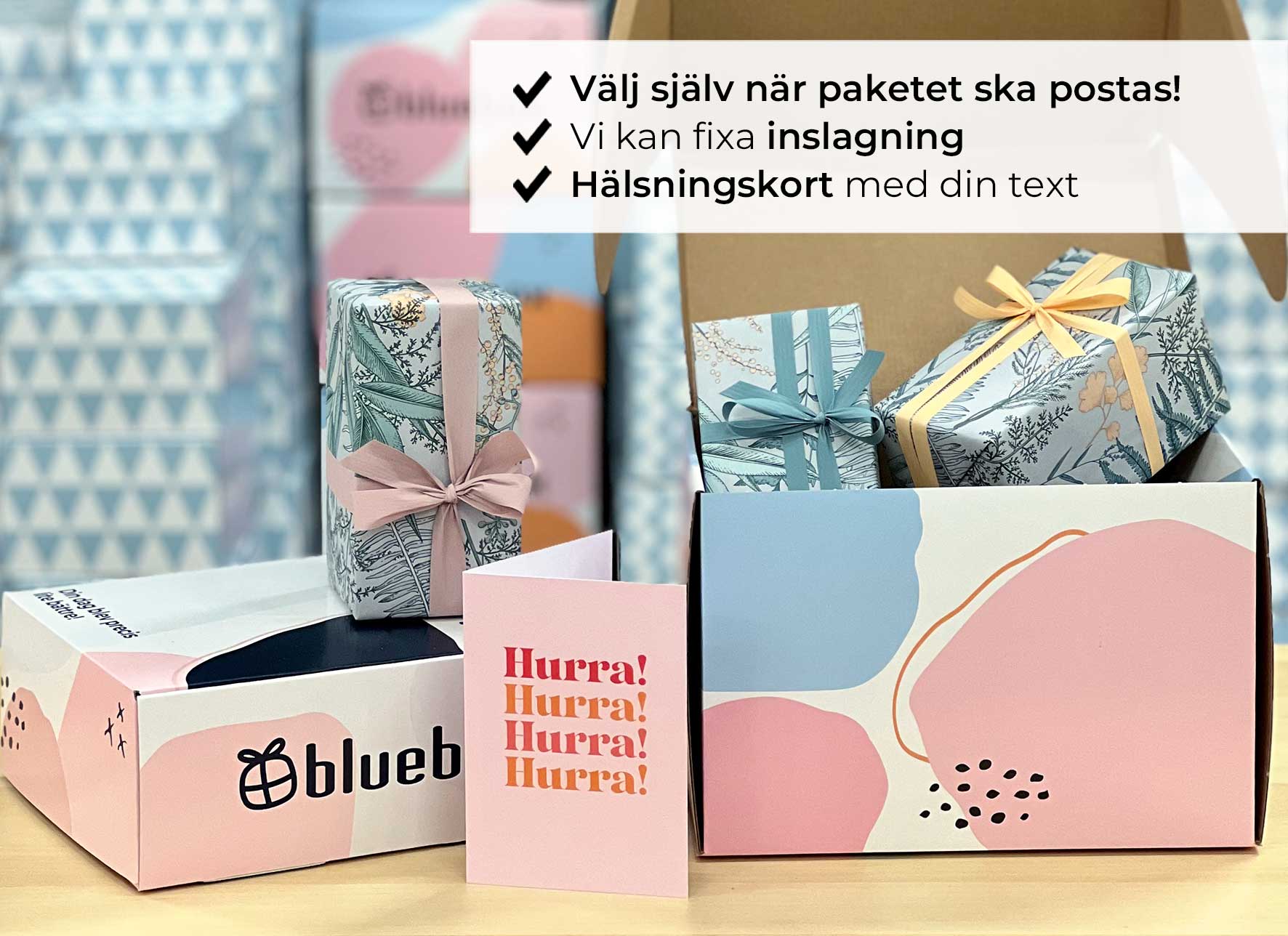 Beställ Barnpresenter med inslagning & din hälsning | Bluebox.se