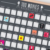 Skrapaffisch - 100 Movies, Scratch Off Bucket List