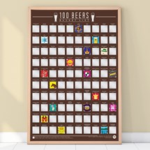 Skrapaffisch - 100 Beers, Scratch Off Bucket List
