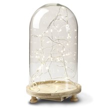 Bordslampa - Glaskupa med ljusslinga