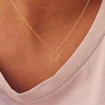 Halsband Rope Heart S, Gold - Edblad