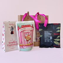 Presentpåse - Chokladtryffel, småkakor, kaffe