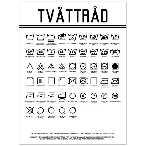 Poster - Tvättråd, 30 x 40 cm