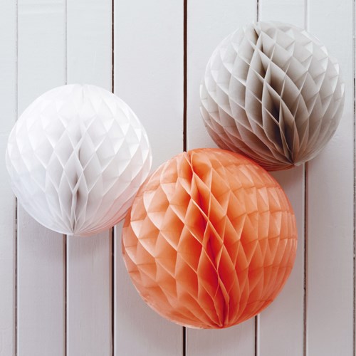 Honeycombs - Korall, grå, vit