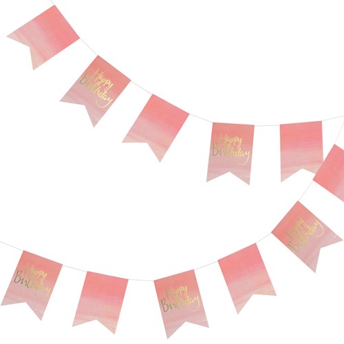Festartiklar - Pink Ombre, Vimpel