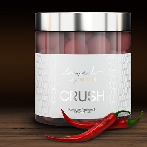 Lakrits med hallon & chili - CRUSH, 150g