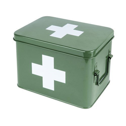 Första hjälpen-låda, grön, Medium
