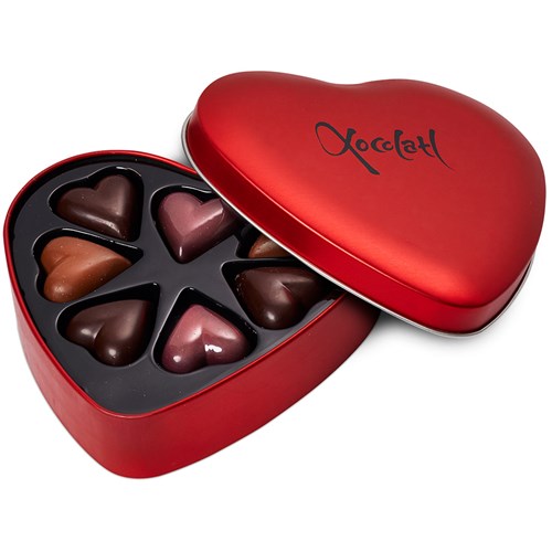 Hjärtformad chokladask - Praliner