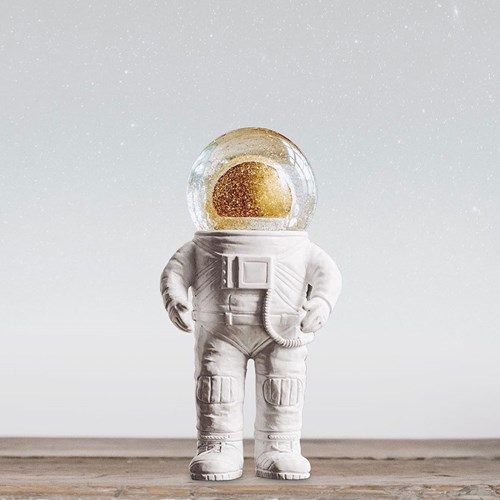 Dekoration / Snöglob - The Astronaut, Liten - 17 cm