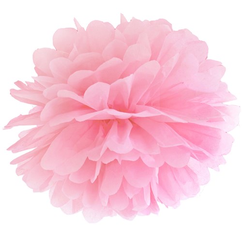 Pom poms - Pastell, Rosa - 35 cm