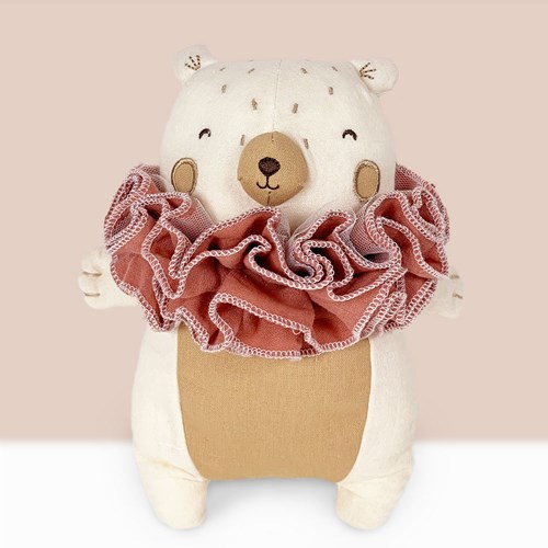 Gosedjur-Picca Loulou björn, Vit med rosa