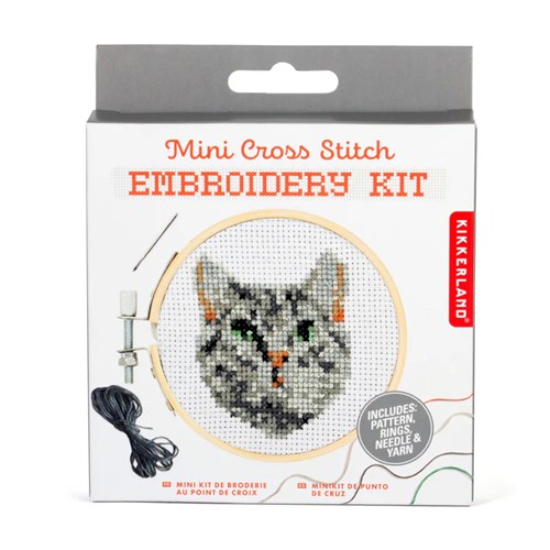 Mini Cross Stich - Broderikit, Katt