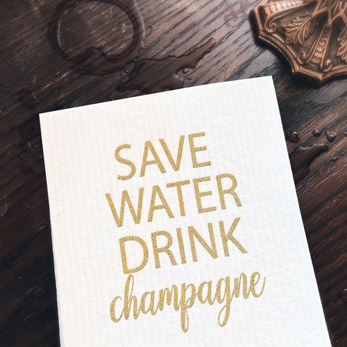 Disktrasa - Save Water Drink Champagne, Guld