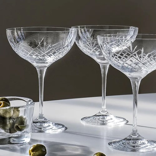 Champagneglas coupe, kristall