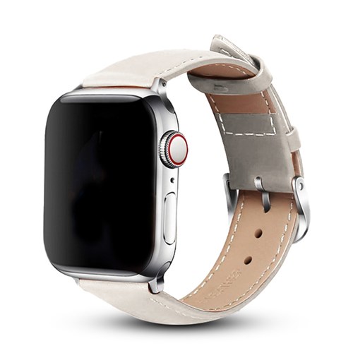 Klockarmband i läder, Apple Watch, Beige