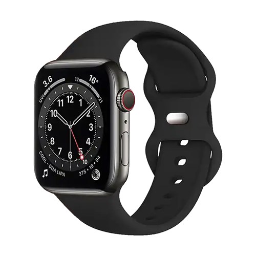Silikonarmband för Apple Watch, Svart, 38/40 mm