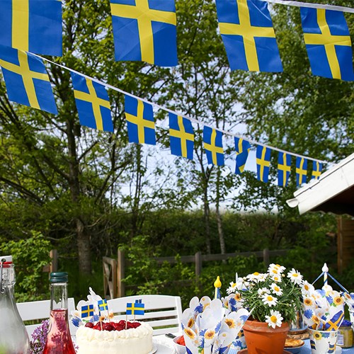 Girlang - Svenska flaggan (5 m)